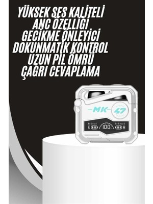 Gecikme Önleyici Oyuncu Kulaklığı Bluetooth Bağlantılı Anc Özelliği 5.0 Bluetooth