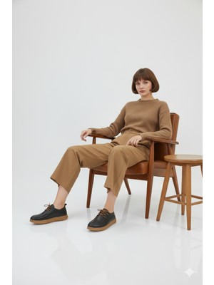 Doçka Kadın Hakiki Deri Ortopedik Lastik Bağcıklı Yumuşak Mevsinlik Günlük Ayakkabı BD25/MA2610