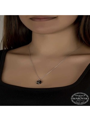 Ucarticaret Swarovski Crystal Iris Yeşil Taşlı Gümüş Kadın Kolye