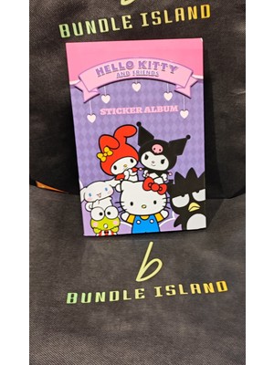 Ada Çanta Kırtasiye Sanrio Kuromi Hello Kitty Sticker Albümü 16 Sayfa