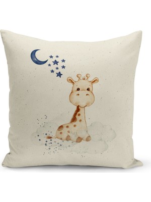 Filamente Çocuk Bebek Odası Dijital Baskılı Kırlent Kılıfı