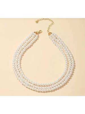 Tuham Aksesuar Çoklu Inci Kolye