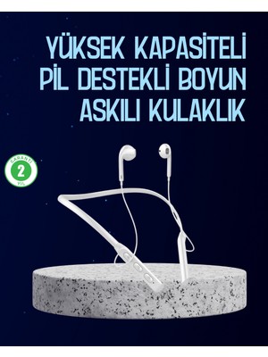 USB Şarjlı Uzun Ömürlü Boyun Askılı Bluetooth Kulaklık