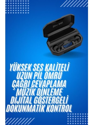 Rgb Işıklı Çift Mikrofonlu Siyah Profesyonel Oyuncu Kulaklığı Kablosuz Kulakiçi