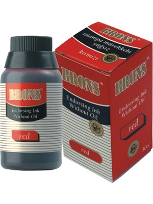 Kitabevimden Brons Istampa Mürekkebi Yağlı 30 cc Kırmızı Br- 316 ( 12 Adet )