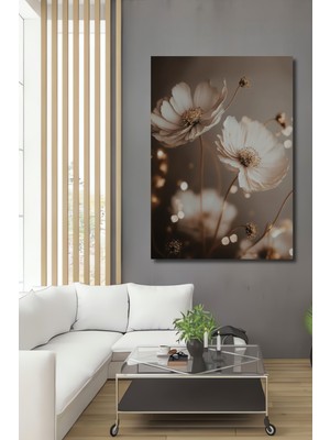 Teona Ahşap Romantik Çiçekler Ahşap Dekoratif Tablo Yağlı Boya Görünümlü Sanat Eseri Dikdörtgen Tablo