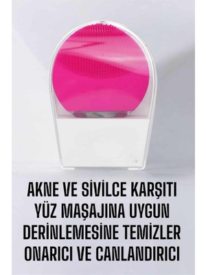 Profesyonel Yüz Temizleme Masaj Aleti Su Geçirmez, Kablosuz Şarj Özellikli Kolay Temizlenebilir