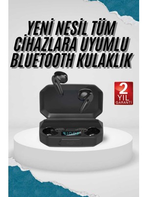 Kulak Içi Bluetooth Kulaklık Rgb Işıklı Çift Mikrofonlu Ios/android Uyumlu Bt 5.2