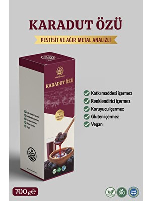 Apayrı Yaşam Apayrı Doğal Karadut Özü 700 gr Katkısız Pestisit ve Ağır Metal İçermez Analizli