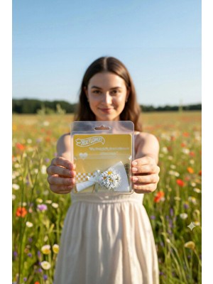 Gorgeous Hot Flowers Aynalı Minik Beyaz Papatya Buketi Sevgiliye Hediye Özel Tema ile Şık Tasarım