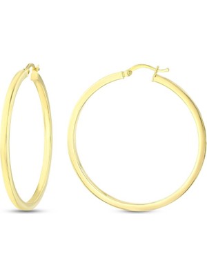 Assos Pırlanta Altın Halka Küpe - 14K