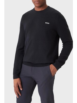 Boss Yün Karışımlı Regular Fit Bisiklet Yaka Kazak Erkek Kazak 50547507 402