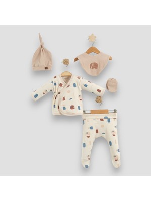 Necix's 251092 Unisex Bebek Shapehant Fitilli 5'li Hastane Çıkış Zıbın Seti