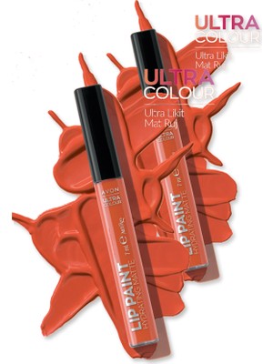 Avon Ultra Colour Likit Mat Ruj - Coral Shore Ikili Set