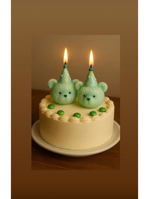 Doğumgünü,babyshower Pasta Süsleme Mumu 2'li Set