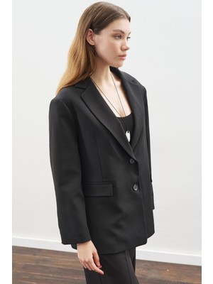 Manuka Oversıze Kesim Blazer Ceket Siyah
