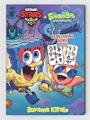 ZNC Brawl Stars ve Sünger Bob (Karepantolon) Boyama Kitabı
