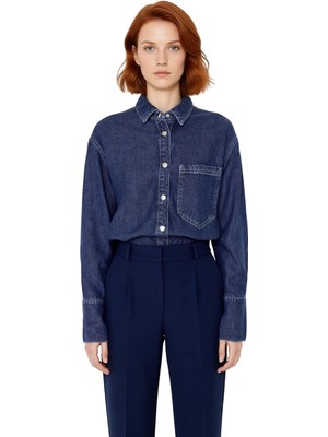 Ersefa Kadın Oversize Liyosel Denim Gömlek Günlük Kullanımda ve Rahatlığı Birleştiriyor Dayanıklı