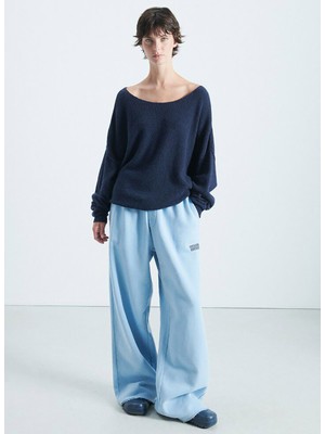 American Vintage Kayık Yaka Standart Lacivert Kadın Kazak DAM225H25NBCN