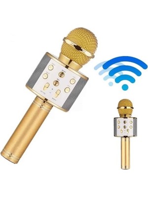 Bluetooth Hoparlör USB Aux Sd Kart Kaoroke Mikrofon Uzun Pil Ömrü