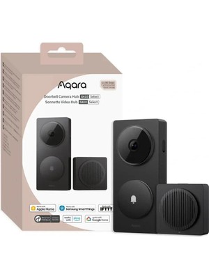 Aqara Akıllı Görüntülü Kapı Zili Hub G410 Siyah CH-C09D-S (Apple Home Destekli)