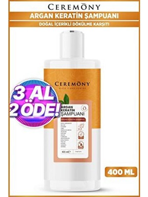 Ceremony Doğal Sarımsaklı 15 Bileşenli Argan Keratin Şampuanı 400ML