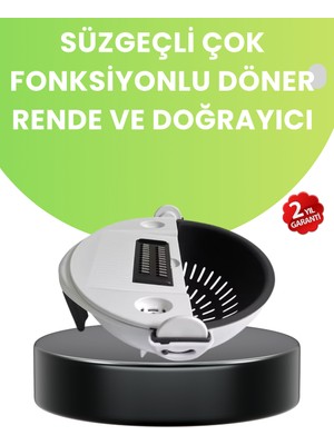Ergonomik Sebze Rendeleyici ve Süzgeç Hazneli Dilimleyici