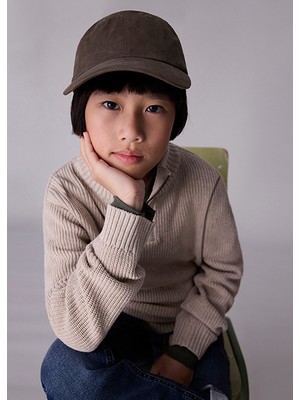 Mayoral Bej Erkek Çocuk Fermuar Yakalı Kazak 7304