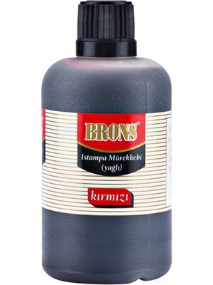 Kitabevimden Brons Istampa Mürekkebi Yağlı 500 cc Kırmızı BR-322