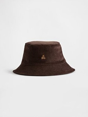 Gap Bebek Kahverengi Corduroy Bucket Şapka