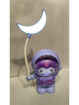 Ada Çanta Kırtasiye Sanrio Kuromi Hello Kitty Melody Figürlü Astronot Model Şarjlı Masa/gece Lambası