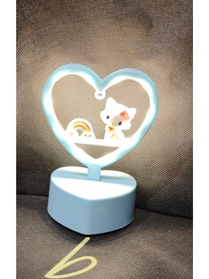 Ada Çanta Kırtasiye Sanrio Kuromi Hello Kitty Pil ile Çalışan Küçük Boy Masaüstü Lambası (Pil Gönderilmez)