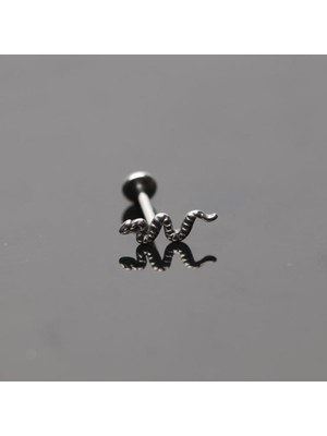 Aida Jewelss Yüksek Kalite G23 Titanium Yılan Titanyum 6x1.2mm Labret Piercing