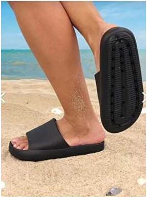 Pengu Yazlık Kadın Plaj Havuz Deniz Günlük Terlik-Ev-Banyo-Kaymaz Taban-Terlik