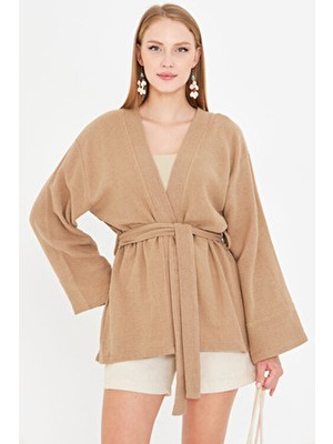 Armonika Kadın Vizon Kemerli Kimono ARM-25Y001073