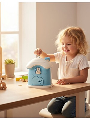 Evstyle Mavi Ev Kumbara - Çocuklara Uygun Dekoratif Tasarım ve Malzeme Özellikleri