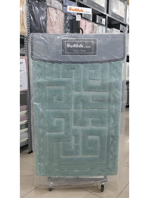 Özdilek 2'li Banyo Paspası - Klozet Takımı Pamuk Rath Mint