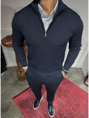 Sardınelli Özel Tasarım Fermuar Detaylı Uzun Kollu Triko