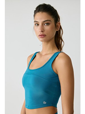 Kolby Kadın Petrol Mavisi Büstiyer Şık Tasarım ve Nefes Alabilir Kumaş ile Rahat Kullanım