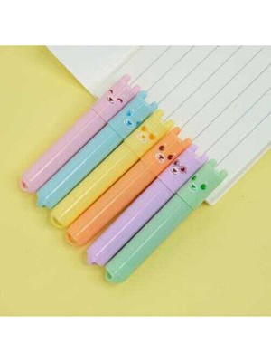 Nasadan Mini Boy Sevimli Figürler Pastel Fosforlu Kalem Seti