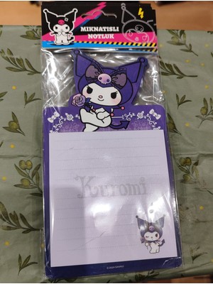 Ada Çanta Kırtasiye Kuromi Figürlü Mıknatıslı Notluk Mor