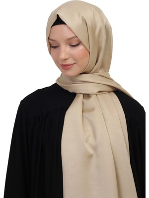 Manolyaşal İslamic Hijab Çift Taraflı Düz Jakar Şal – Parlak & Mat Dokulu, Özel Gün Şalı, Düz Renk
