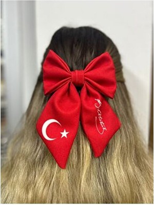 Melkady 523 - Türk Bayraklı Atatürk Imzalı Otomatik Toka