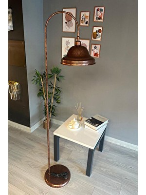 Bamyum Patina Lambader Hareketli Başlık Modern Dekoratif Metal Oturma Odası Çalışma Odası Zemin Lambası