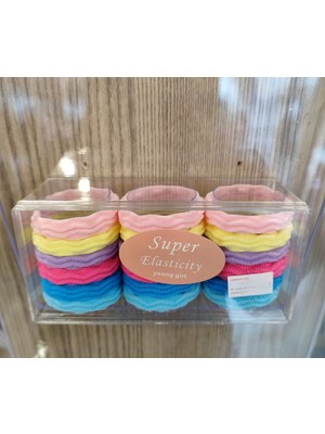 Ada Çanta Kırtasiye 18 Li Lastik Çok Renkli Saç Tokası Seti