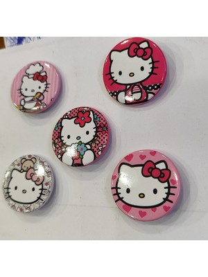 Ada Çanta Kırtasiye 5 Li Rozet Seti Hello Kitty Figürlü AD30061