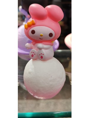 Ada Çanta Kırtasiye My Melody Karakter Figürlü Küçük Boy Dekoratif Işıklı Pilli Gece Lambası (11CM * 6 cm )