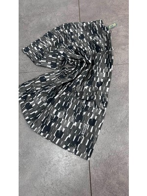 İpekevi Ipekevi Abstract Zincirli Pamuk Şal Gri