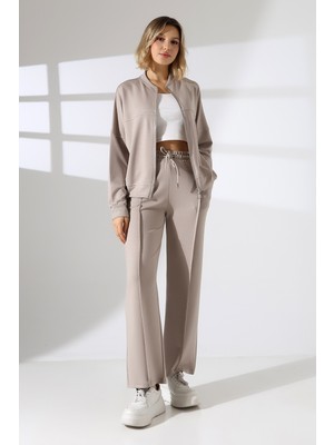 Lubiti KADIN Kolej Yaka Fermuarlı Oyşo Modal Ikili Eşofman Takım