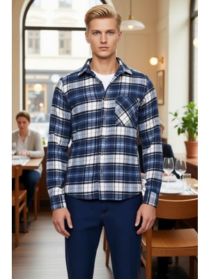 FRM Erkek Cool & Comfort Ekose Desenli Kışlık Gömlek Fonksiyonel Dayanıklı Kaliteli Konforlu Şık